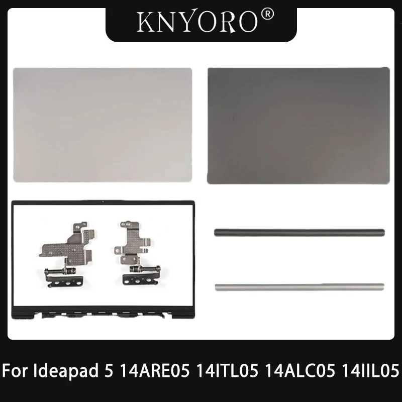

Новинка для Ideapad 5 14ARE05 14ITL05 14ALC05 14IIL05 2020 2021, задняя крышка ЖК-дисплея для ноутбука, задняя крышка, чехол, передняя панель, петли серебристо-серый