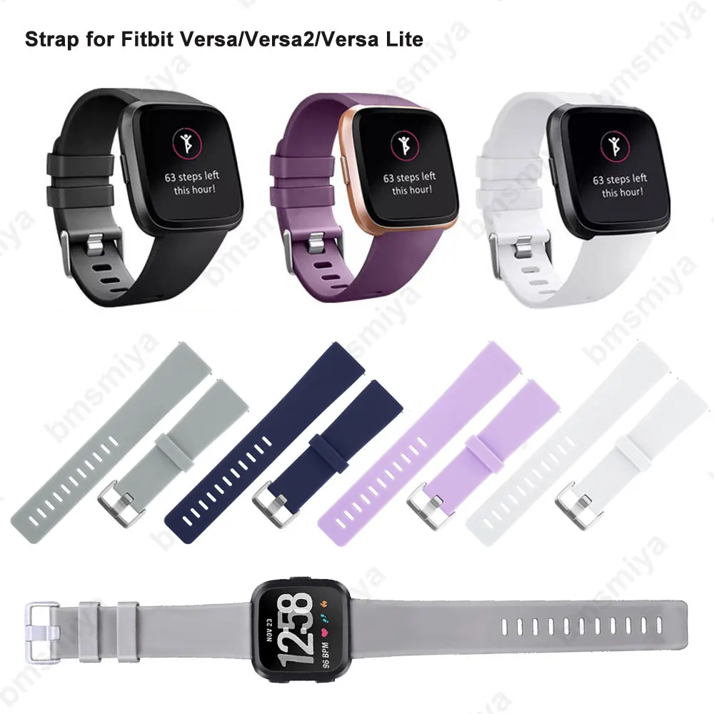 Bracelet en silicone souple pour Fitbit Versa, Versa 2, Versa Lite, ceinture de montre de sport, bracelet de remplacement, 1PC