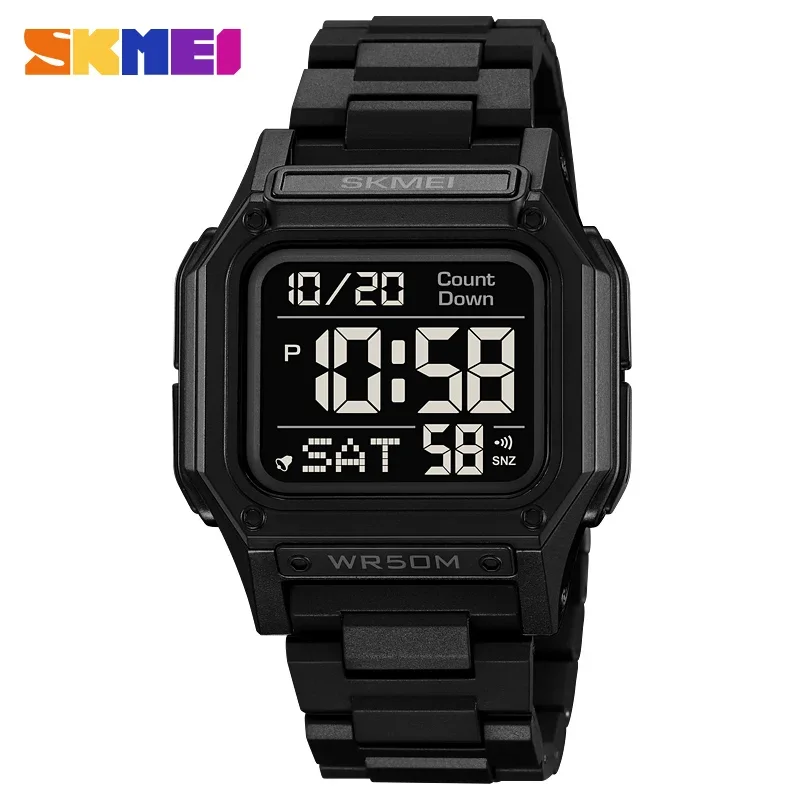 SKMEI 2264 Military Digital Sports Mens Wristwatches Electronic Shockproof Waterproof Watch for Men Countdown Reloj Masculino