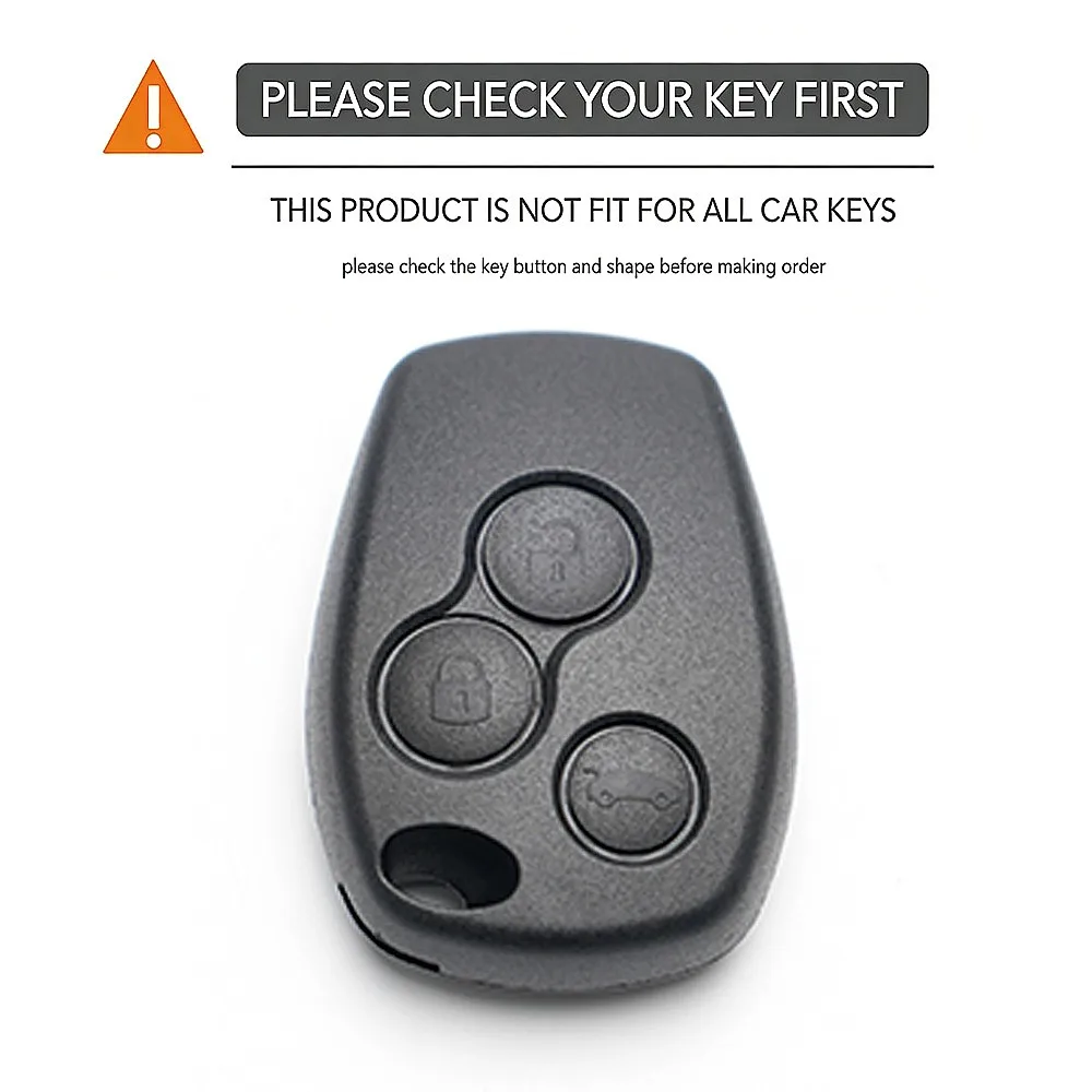 3 Buttons Silicone Car Key Fob Cover For Renault Trafic Clio Duster Logan Dacia Sandero