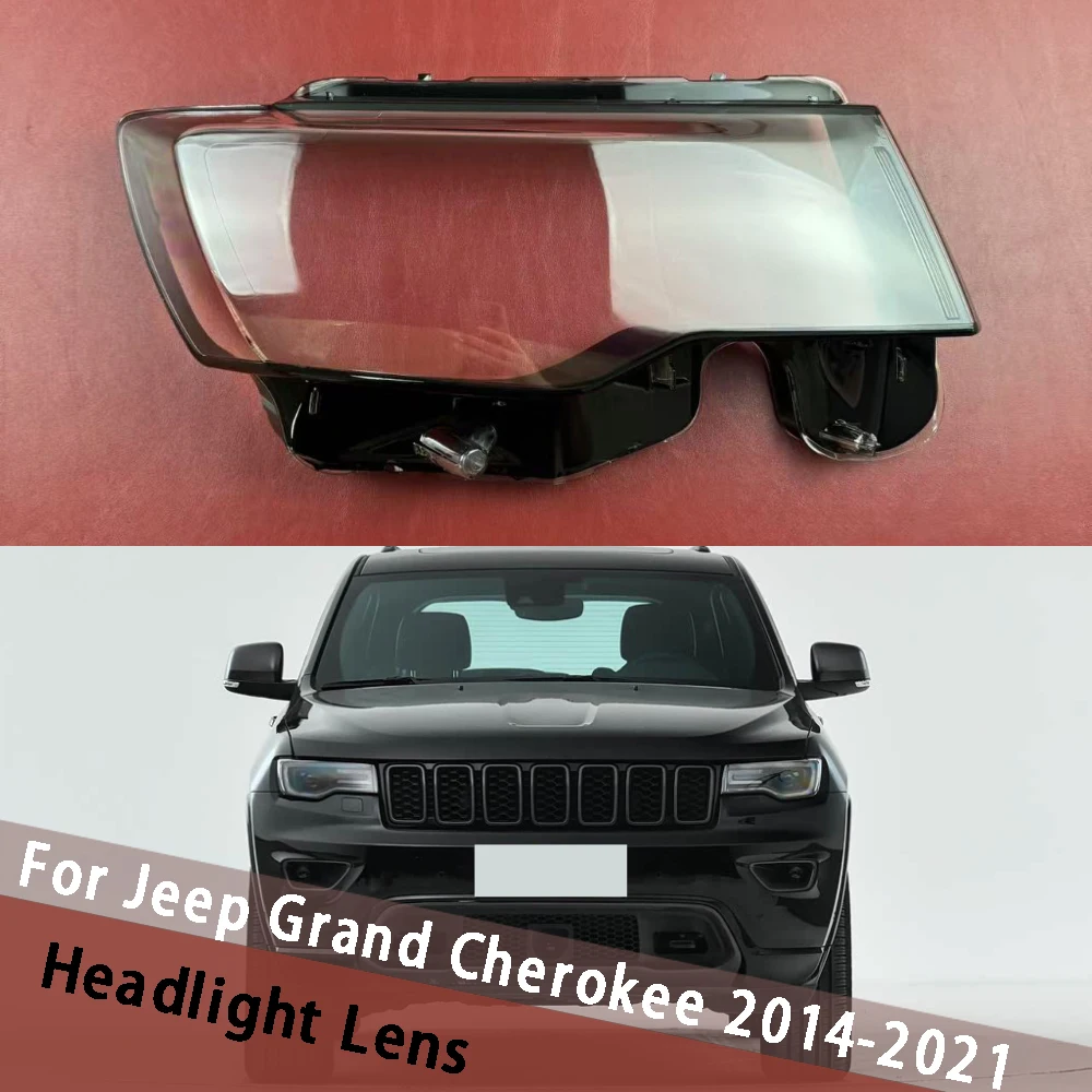 

Для Jeep Grand Cherokee 2014 ~ 2021 (с линией) автомобильный абажур абажур передняя фара корпус крышка фары линза из плексигласа