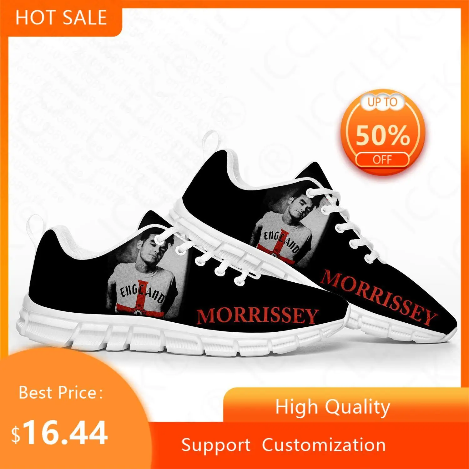 Morrissey Rock Singer Pop Sports Shoes Mens Womens Teenager Kids Children Sneakers Casual Custom High Quality Couple Shoes White