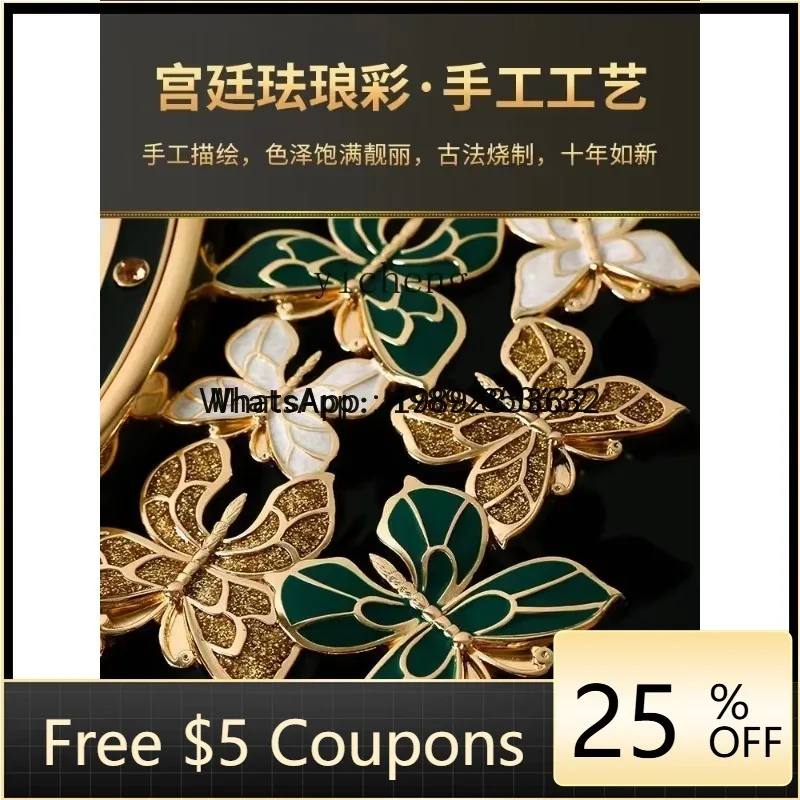J5 European light luxury wall clock living room wall hanging art creative decorative clock high-end atmospheric clock home decor