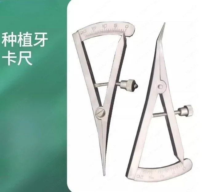 Dental Implant Caliper Tool Stainless Steel Clamp Triangle Wax Straight Elbow Bone Caliper
