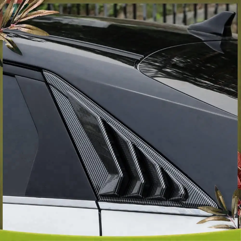 

Portable Carbon Fibre Rear Window Louver Shutter Cover Trim For Hyundai Elantra 2021 2022 Air Vent Scoop Shade Replacement Parts
