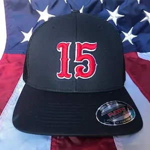 

Free personalization 3D number puffed numbers embroidered hat fire department hat number, custom hat, sports number baseball cap