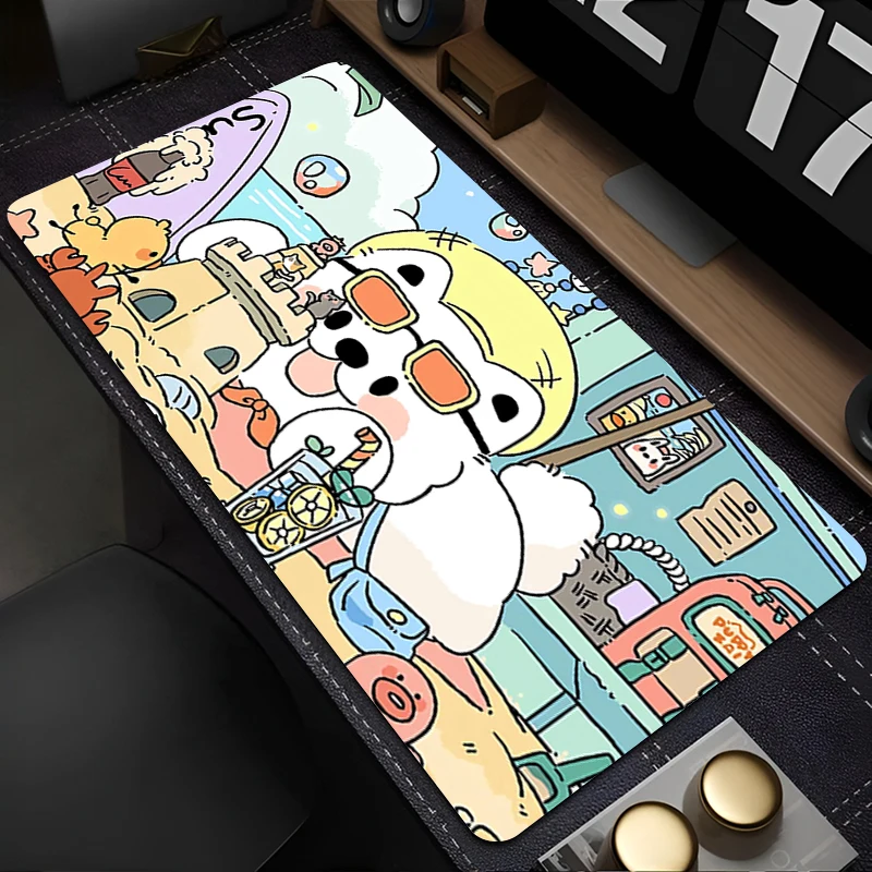 

Mouse Pad PC Accessories Keyboard Pad Office Desk Mat Anime HD Mousepad Natural Rubber Anti Slip Gaming Baby Bear Extended Pad