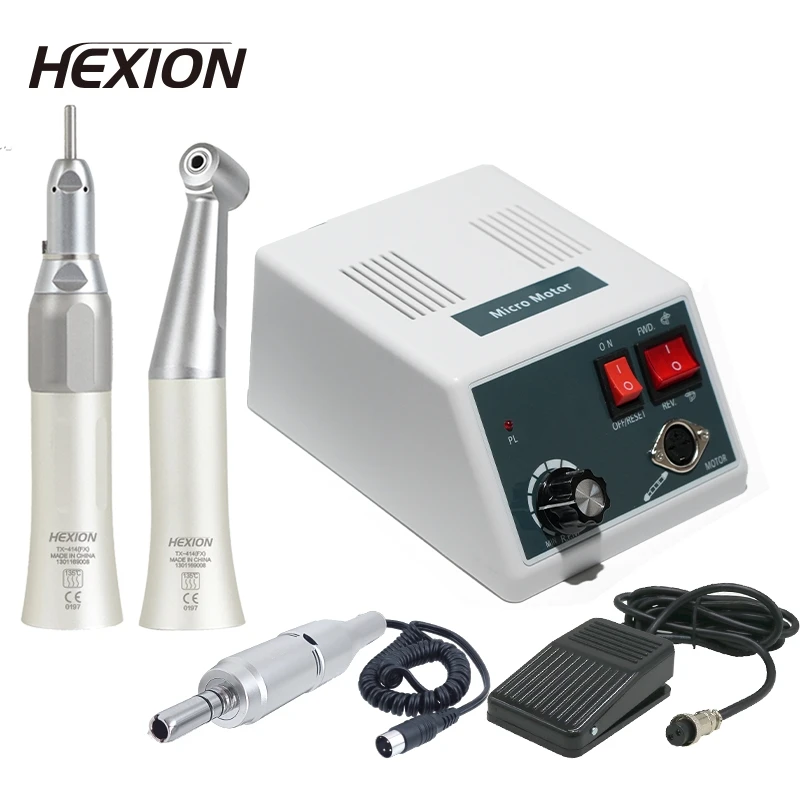 HEXION nuevo Kit de micromotor Dental tipo E-35000 RPM 18 mango y juego de piezas de mano de baja velocidad FX-MARATHON para pulido de laboratorio y taladro de uñas