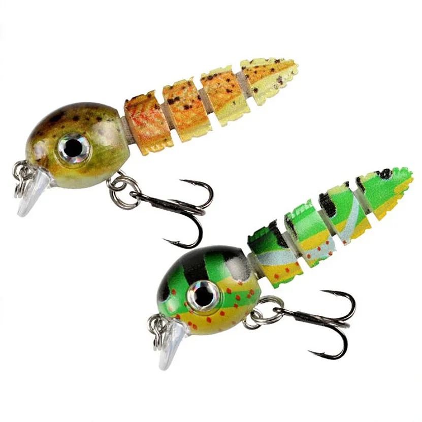 1Pcs Sinking Wobblers Multi-Section Fishing Lure Minnow 5.5cm 4.3g Swimbait Artificial Hard Bait Crankbait Trolling Bass Tackle