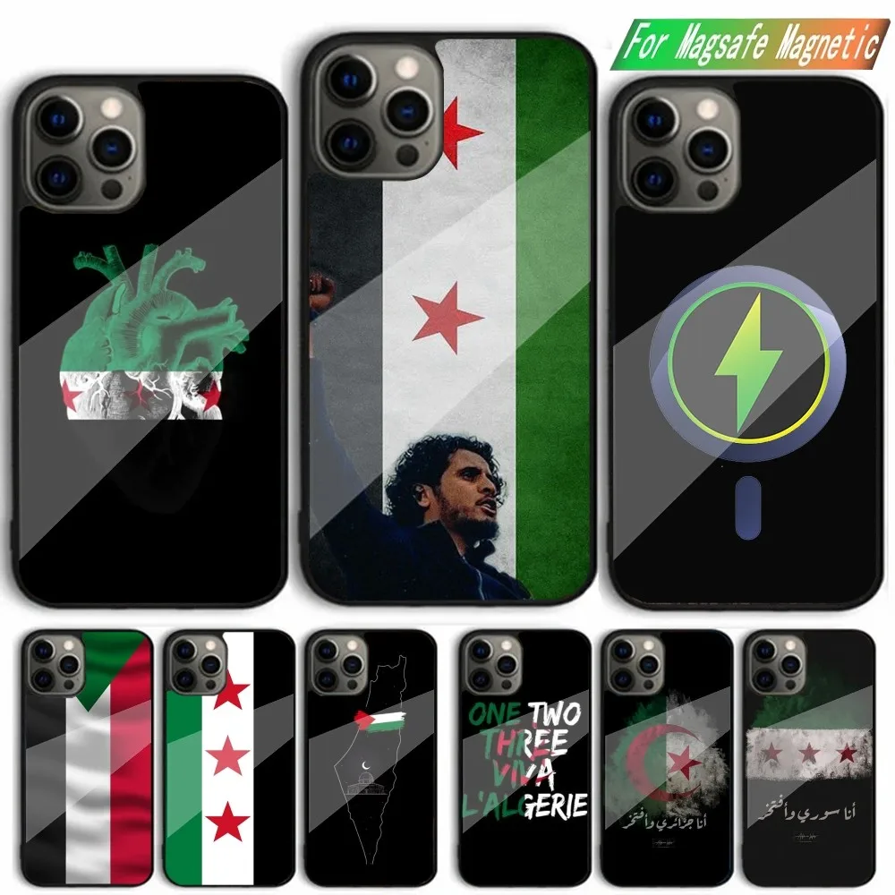 S-Syrians R-Revolutions-S Flag Phone Case For iPhone 15,14,13,12,11,Plus,Pro,Max Mini Magsafe Magnetic Wireless Charging