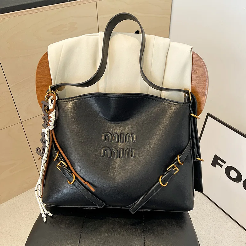 

2025 Новая женская сумка из мягкой кожи большой вместимости — Senior Sense, для отдыха и поездок на работу, через плечо/через плечо