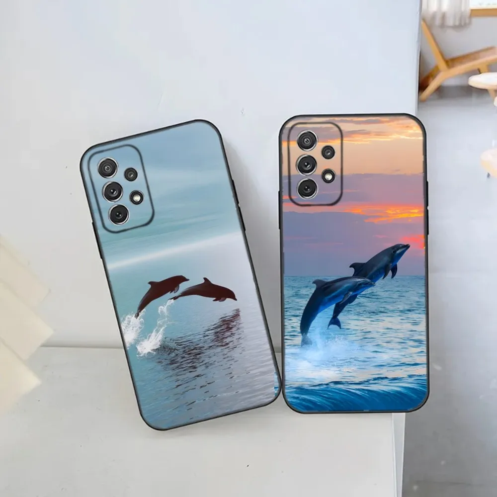 

Ocean Dolphin Phone Case For Samsung S21,S22 Ultra,S20,S30 plus,S22 plus,S23,S30 ultra 5G Silicone Cover