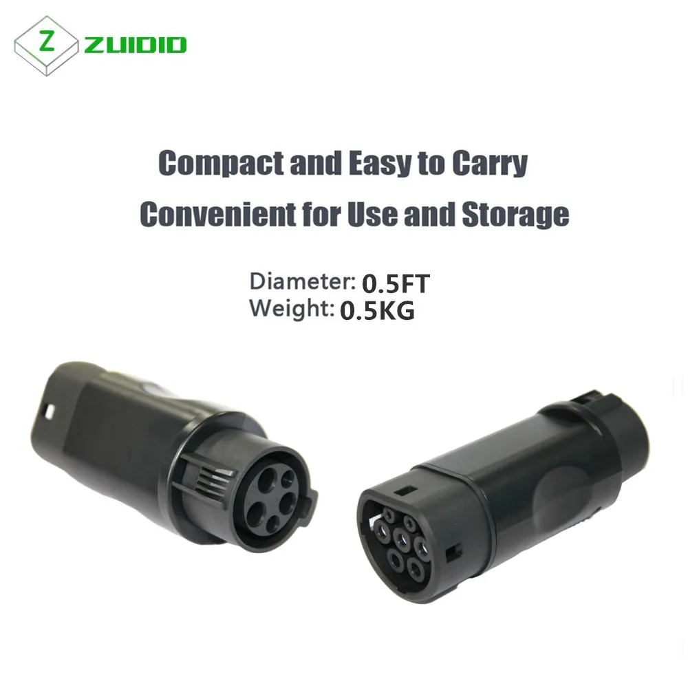 EV Adapter 16A 32A SAE J1772 Connector EVSE Car Charger Type 1 To Type 2 or Type 2 To Type 1 Electric Vehicle Charging Adaptor