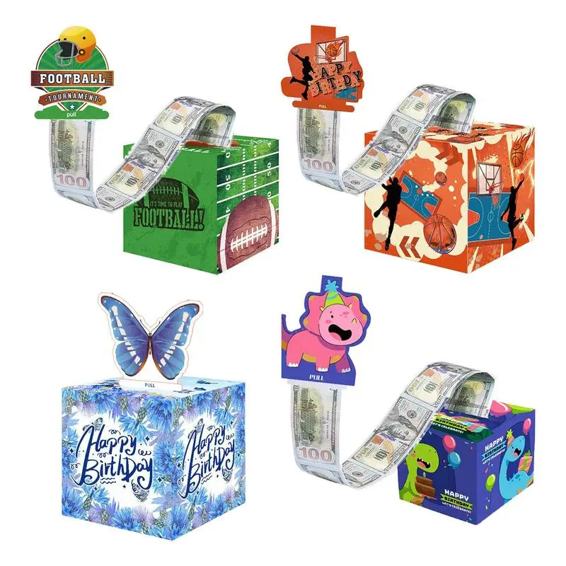 Pull Out Money Box Cash Holder with Pull Out Card Cash Storage Box for Kids Adults A Fun Way to Give Cash Interactive Game Props