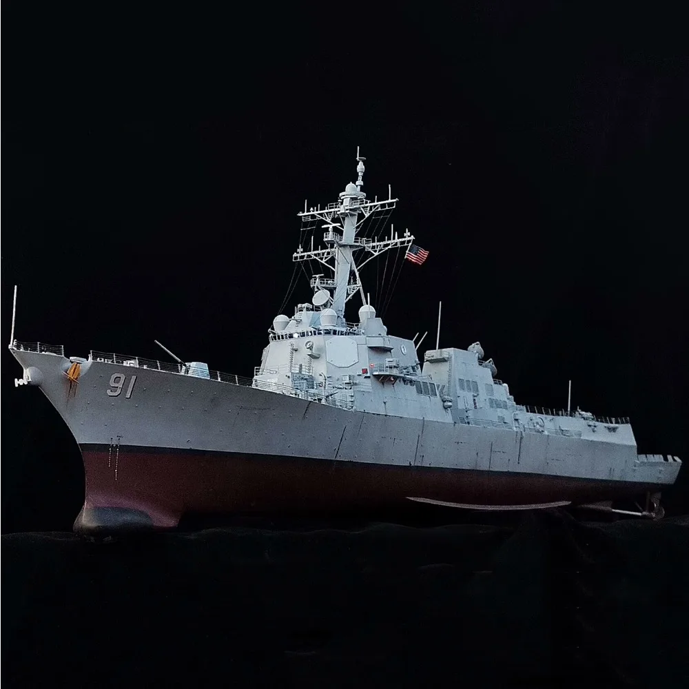 1/200 RC Ships 78cm Arleigh Burke-class Type 2A Destroyer Remote Control Boat Dual Motors with Lights RC Ship Model RTR Ship Toy