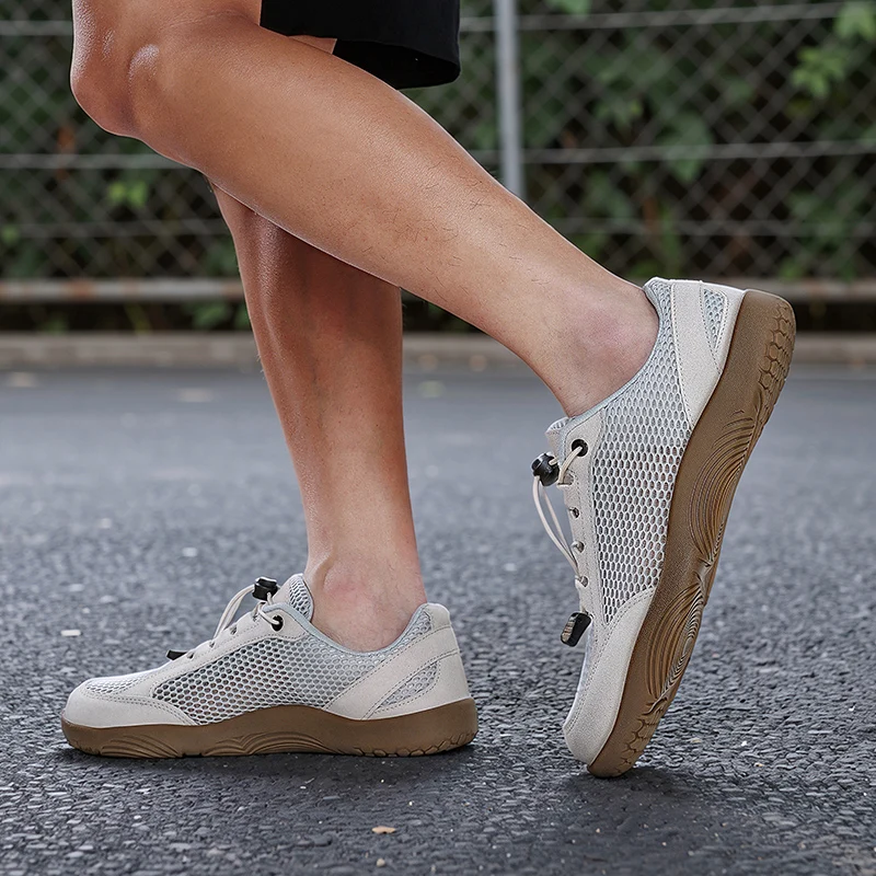 Sommerliche Herren-Sneaker mit breiter Zehenbox, minimalistische Zero-Sohlen-Sportschuhe, atmungsaktive Barfußschuhe für Paare, weiche Laufschuhe – Detail 21