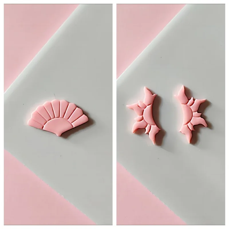 Moon Earrings New Soft Pottery Polymer Clay Cutter Classical Fan/sun Shape Mold Jewelry Earrings Pendant Hand Cutting Tools