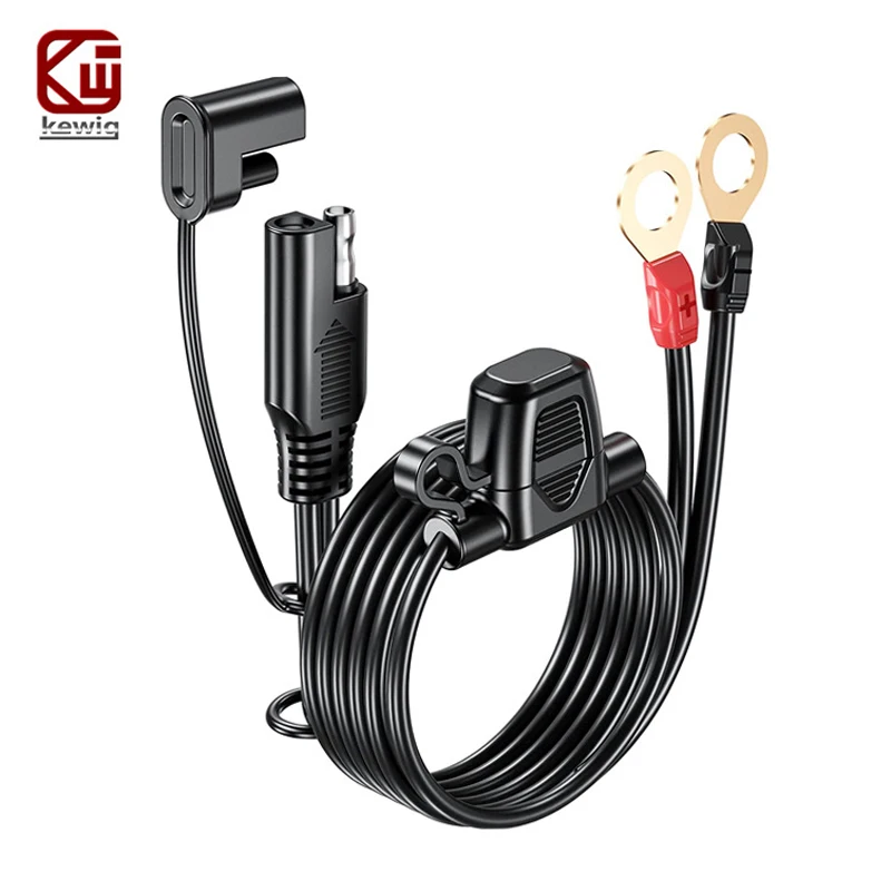 

Kewig 60cm/180cm Quick Release SAE Cable w/ 10A Fuse Terminal O Connector Battery Charger Extension Adapter Wire 16AWG Terminal