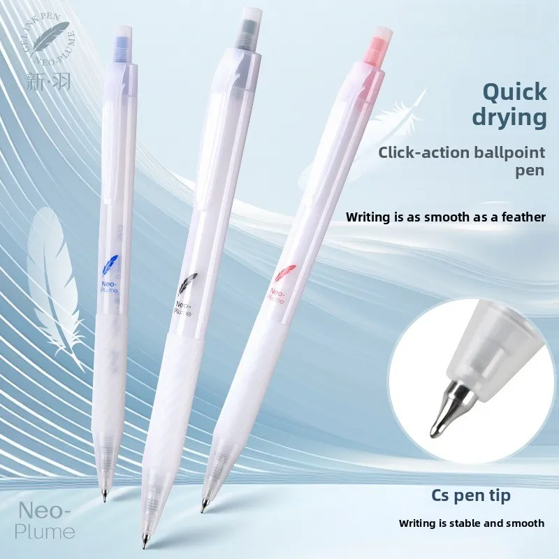 

CS Pen Tip 0.5 Clickable Ballpoint for Brushing Questions Office Use Students' Exams Quick-Drying Sign Water-Based