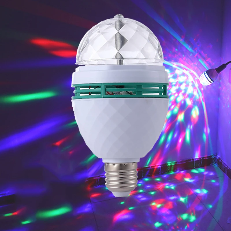 Led Stage Lighting Bulbs RGB Indoor e27 Disco Ball Flash Light Bulb for Party Music