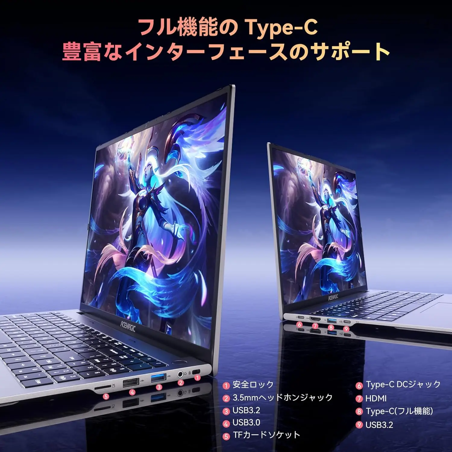 كمبيوتر محمول Acemagic Ryzen 2025 الإصدار الجديد Amd Ryzen 7 7735Hs (8C16T/حتى 4.75 جيجا هرتز) معالج [أسرع من 7730U] ذاكرة Ddr5 16 جيجا بايت 512 جيجا بايت Nvme Ssd 16 بوصة كمبيوتر محمول يعمل بشكل أفضل