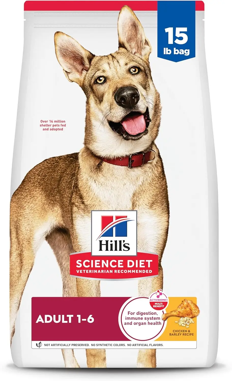 

Сухой корм для взрослых собак Science Diet Adult 1-6, с курицей и ячменем, 15 фунтов. Сумка