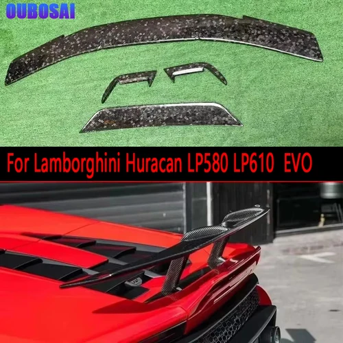 람보르기니 우라칸 LP580 LP610 EVO 카본 파이버 스포일러 테일 핀 리어 스포일러 가이드 리어 윙 다이버터 바디 키트