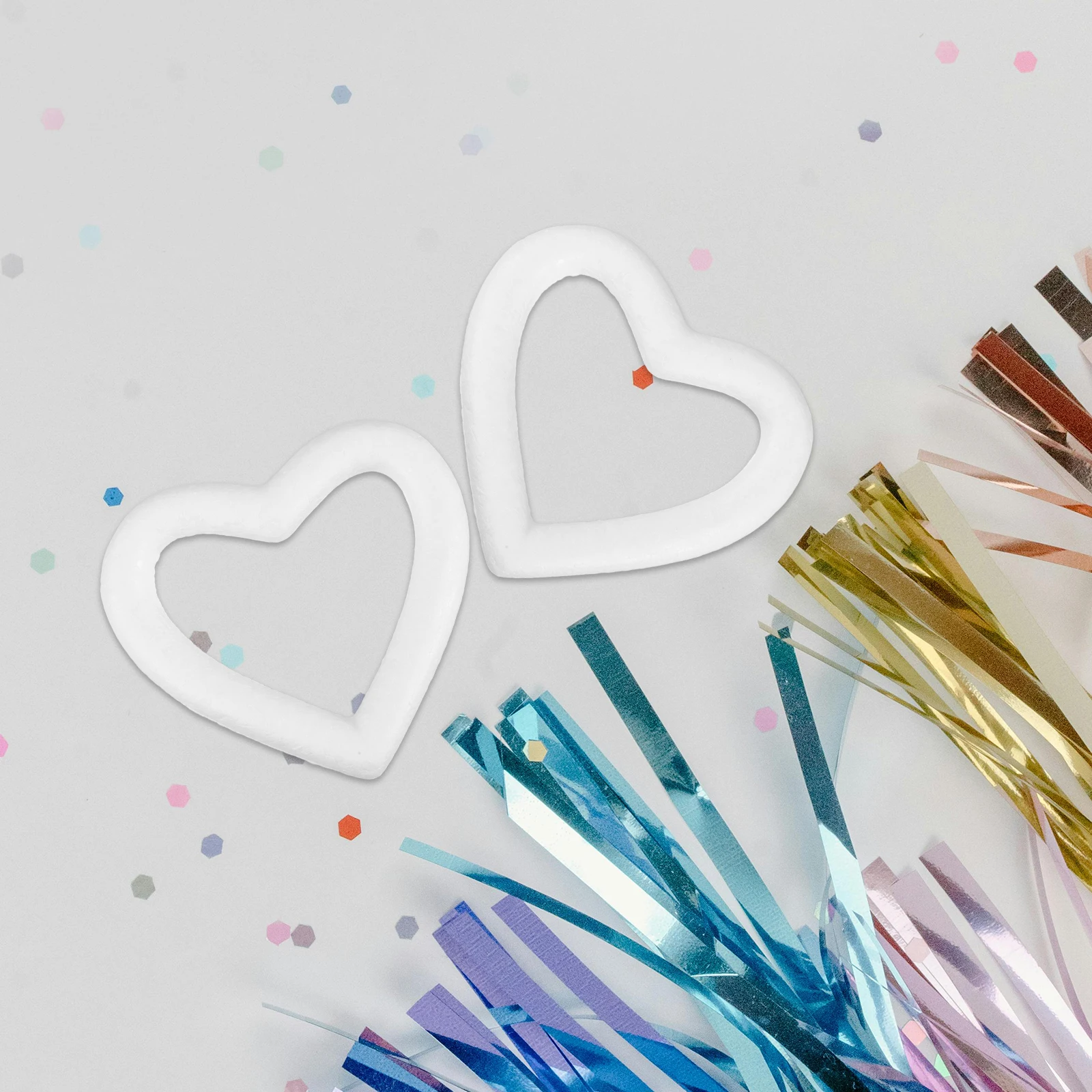 

18 pcs Heart Shaped Garland 13 5cm Blank Foam Wreath for Wedding Party Valentine Decoration Hanging Ornament Craft Forms