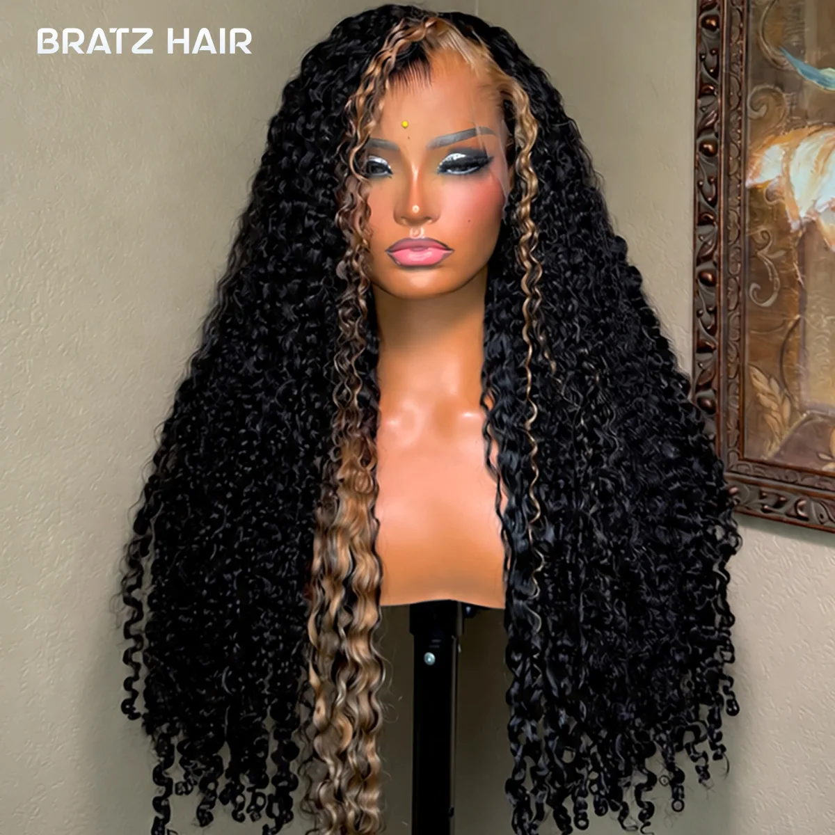 Highlights Blonde Water Wave Glueless Wigs Human Hair 13x6 13x4 HD Transparent Lace Frontal Wigs Pre Plucked Ready to Wear Wig