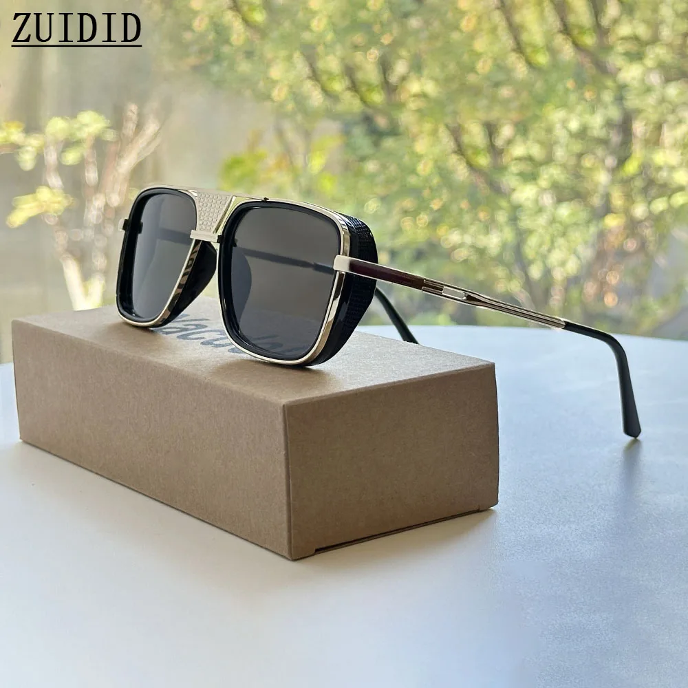 

Квадратные солнцезащитные очки, мужские роскошные солнцезащитные очки в стиле стимпанк, женские модные винтажные солнцезащитные очки, модные очки Gafas De Sol Hombre, дропшиппинг