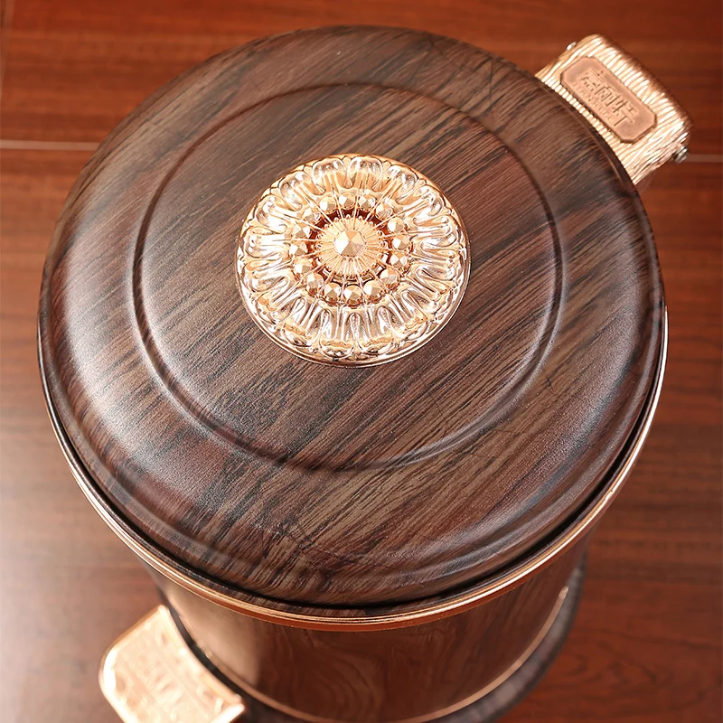 

Имитация красного дерева, новый китайский мусорный бак для дома, гостиной, спальни, кухни, подходит для украшения интерьера