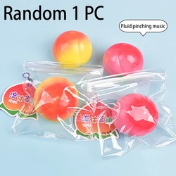 Simulated Fruit Peach Plastic Fluid Slow Rebound Pinch Music Decompression Vent Toy Squishy Props