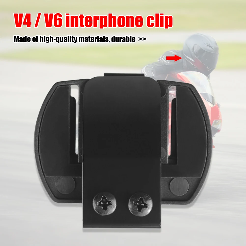 Accesorios para auriculares interfono, Base de Clip de montaje, soporte para intercomunicador para casco BT de motocicleta, para intercomunicador V6 V4