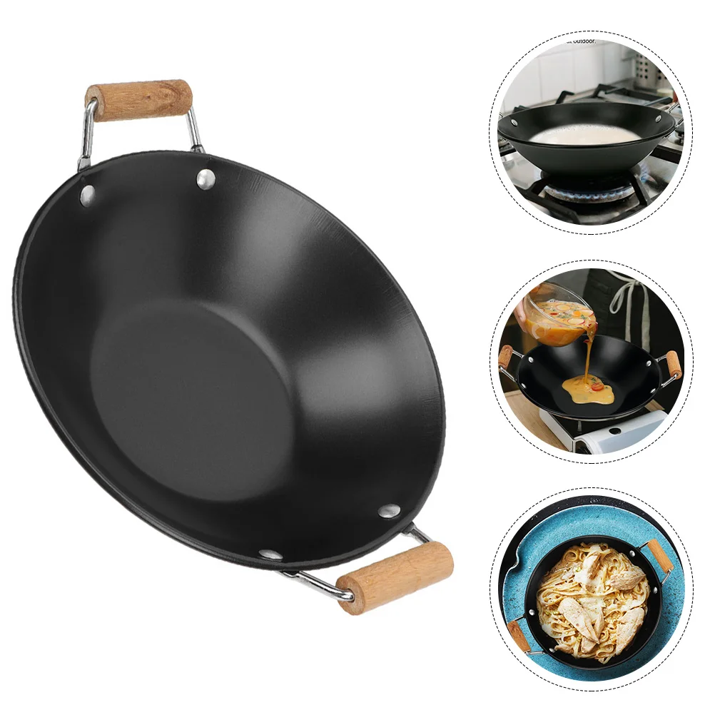 Multi-function Portable Daily Use Metal Wok Deep Frying Pan for Frying Kitchen Daily