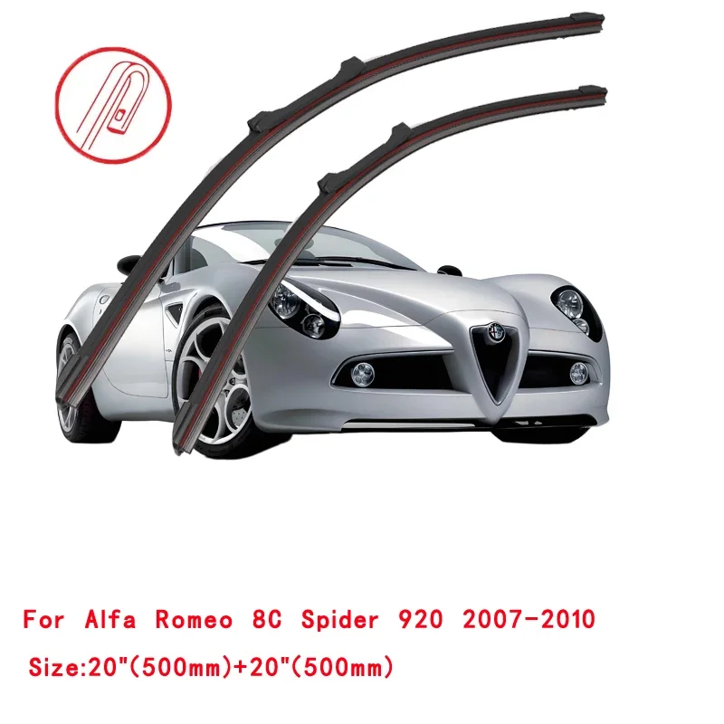 

For Alfa Romeo 8C Spider 920 2007-2010 Car Windshield Wiper Blade Front Windscreen Brushes Washer Accessories Window Replacement