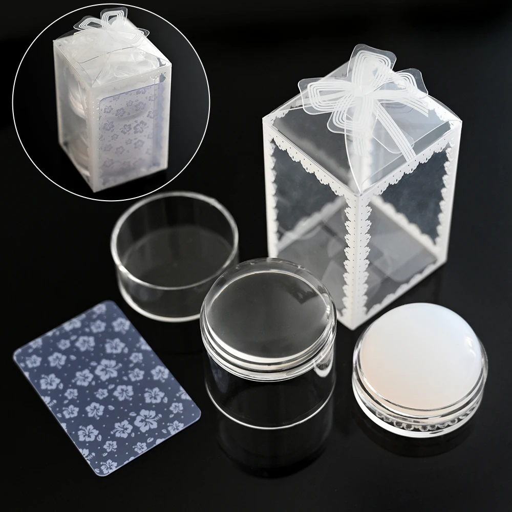 1 ชุดซิลิโคนเล็บ Stamper Scraper ชุดซิลิโคนหัวเล็บ Transfer แม่แบบการพิมพ์ชุดเล็บปั๊มแผ่น # 3