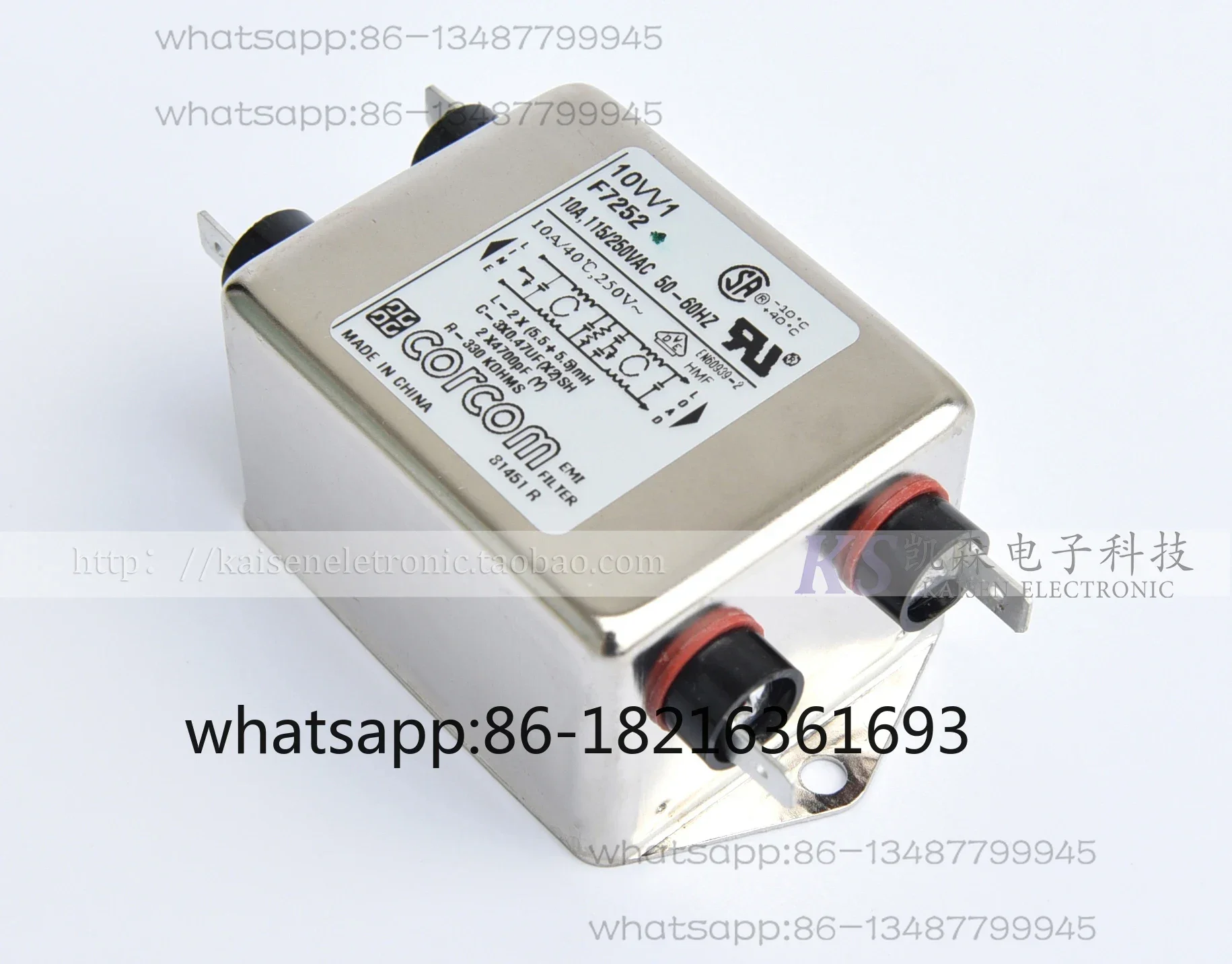 10VV10Af7252 6609043-3 treadmills Corcom anti-electromagnetic interference VDE filter
