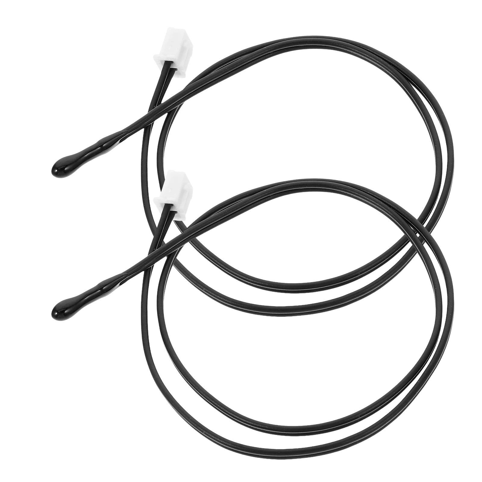 2pcs Universal Air Conditioner Temperature Ntc Probe Waterproof Fast Response Rubber Head Wide Compatibility Hvac Repair Digital