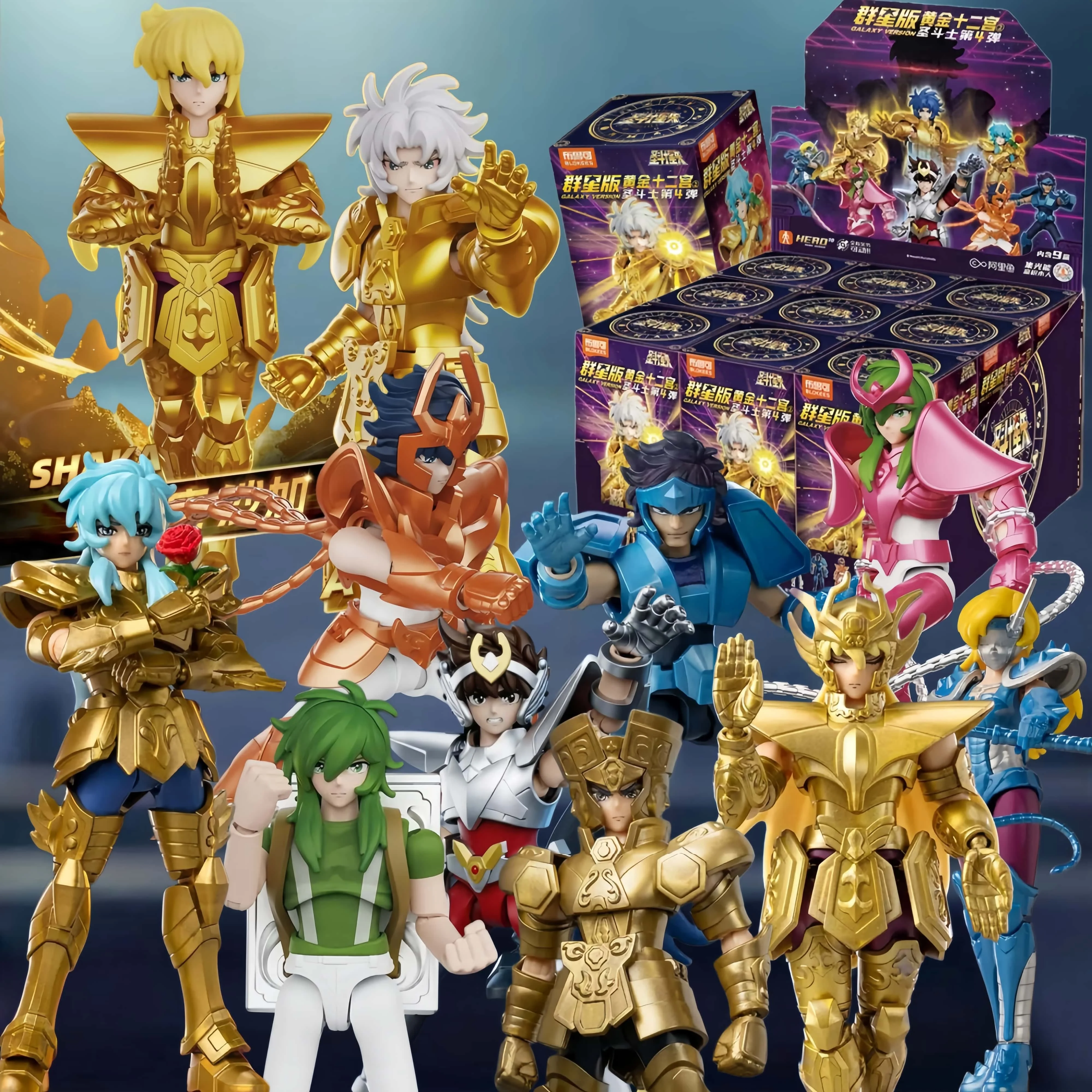 

BLOKEES Saint Seiya Building Block Man Many Stars Edition Golden Zodiac 4nd Virgo Shaka Gemini SAGA Assembly Model Toy Gift