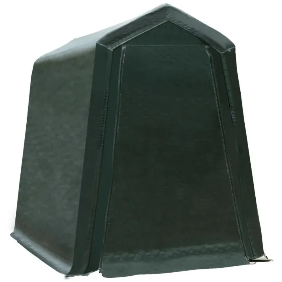 

Outdoor Carport Shed with Sidewalls and Waterproof Ripstop Cover