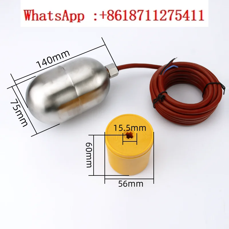 

Поплавковый переключатель уровня жидкости из нержавеющей стали 304, устойчивый к высоким температурам, поплавковый регулятор уровня воды