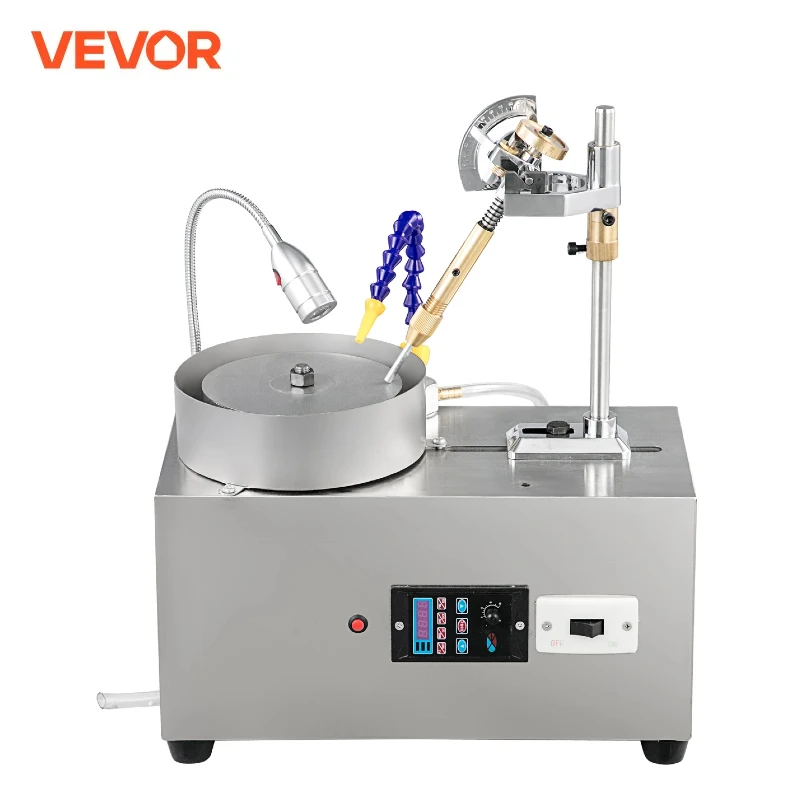 VEVOR 180 W Edelstein-Facettiermaschine mit facettiertem Manipulator, LED-Licht-Wasserpumpe, 2800