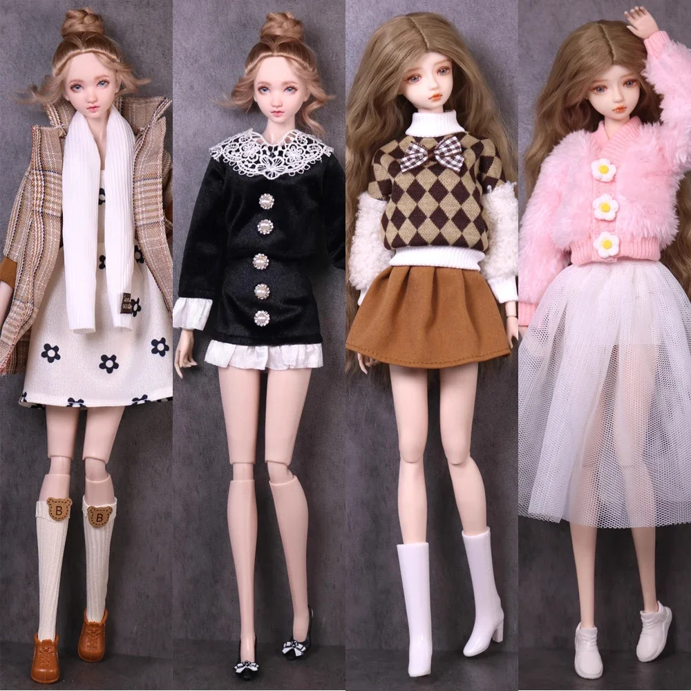 Clothing set / New design long sleeve sweater coat dress sock shoes / doll accessories for 30cm xinyi Fr ST blythe barbie doll