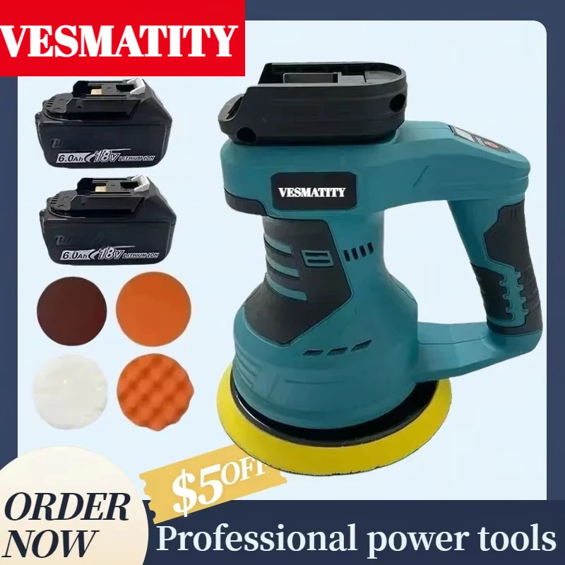 Polisher Power Tools Rechargeable Cordless Adjustable Electric Car Polisher Auto Waxing Sealing Glaze Tool For 18V-20V Battery