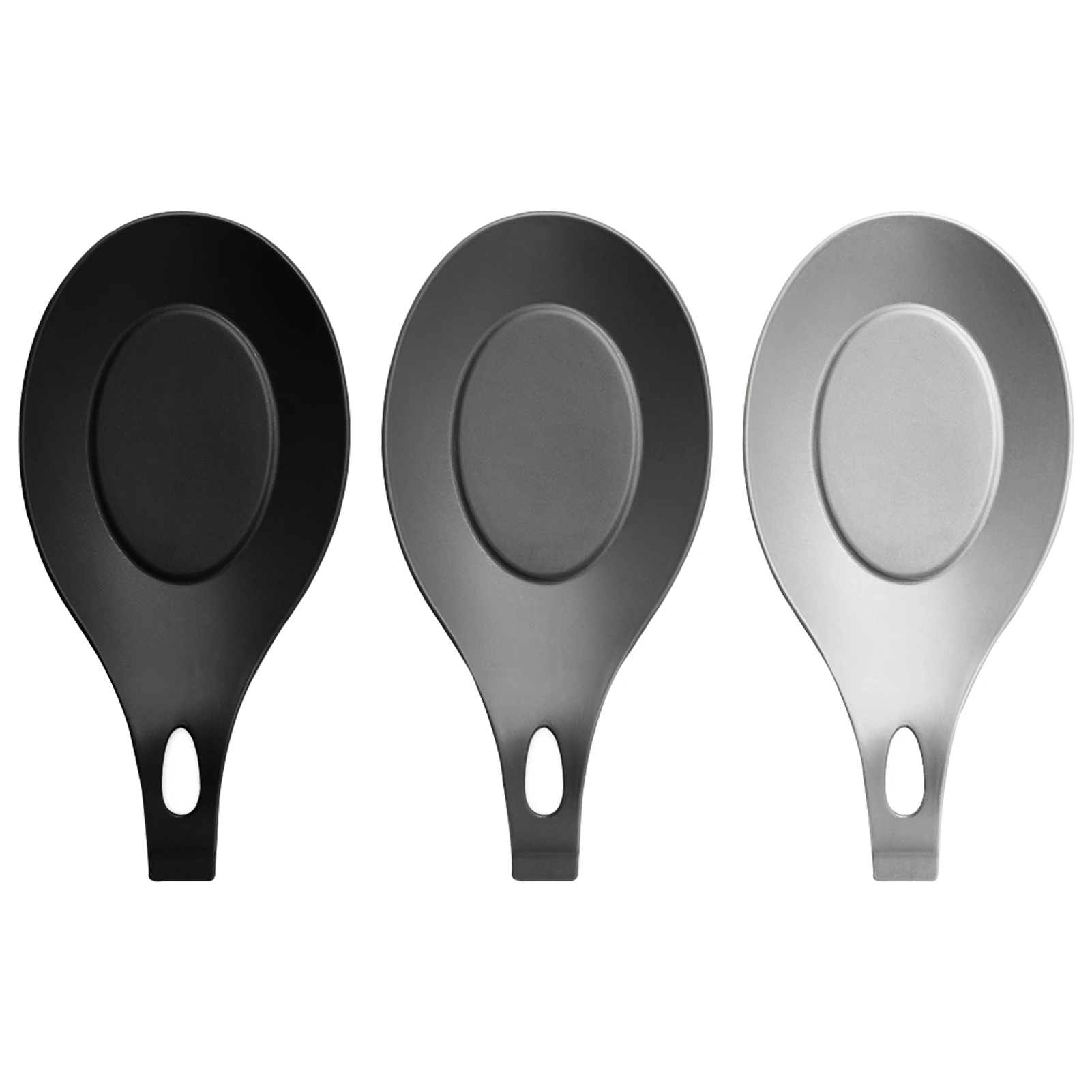 Support anti-dérapant pour ustensiles de cuisine, degré de chaleur pour cuisinière, spatule, cuillère en silicone, spatule, cuillère, cuillère, cuillère, tourneur, dessus de seau, pinces, maison, 3 pièces