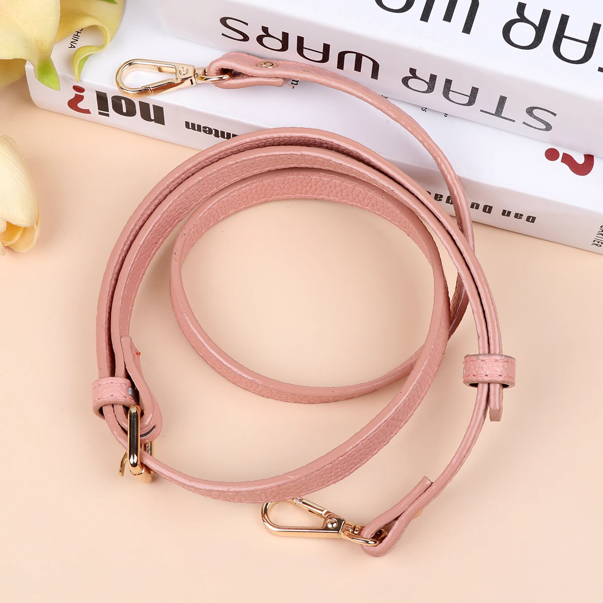 

Adjustable Shoulder Strap for Women Handbags Pink Replacement Bag Strap Long Decorative PU Material Comfortable Crossbody