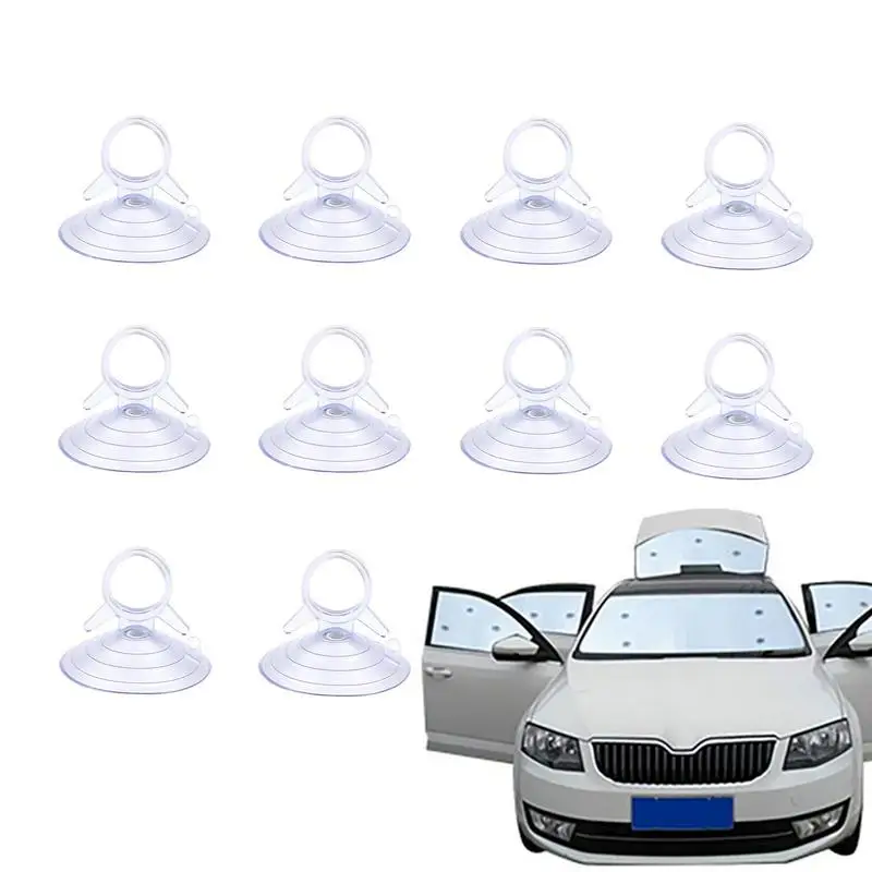 10 PCS Strong Pull Ring Dovetail 45mm Diameter Automotive Interior Car Sunshade Suction Cup PVC Material Suction Cup