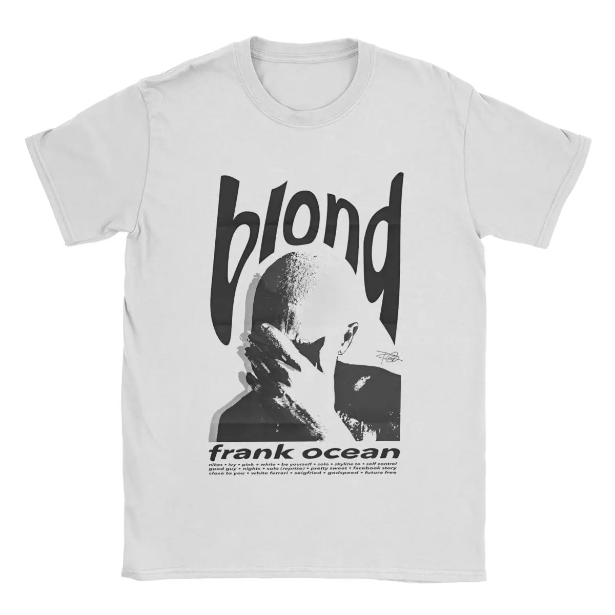 

Blond Franks Rapper Ocean T Shirts Men's Cotton Casual T-Shirt O Neck Hip Hop Music Tee Shirt Short Sleeve Merchandise Gift Idea