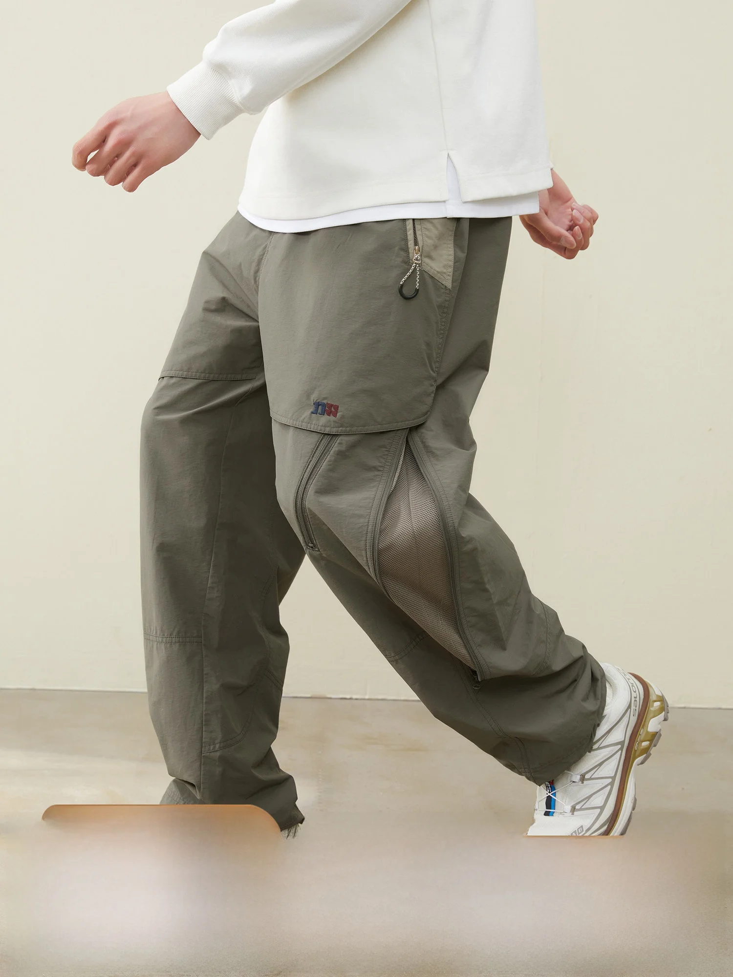 

Спортивные брюки Nome Outdoor свободного кроя с молниями, для велоспорта, прямые, повседневные, из нейлона, для активного отдыха, молодежные