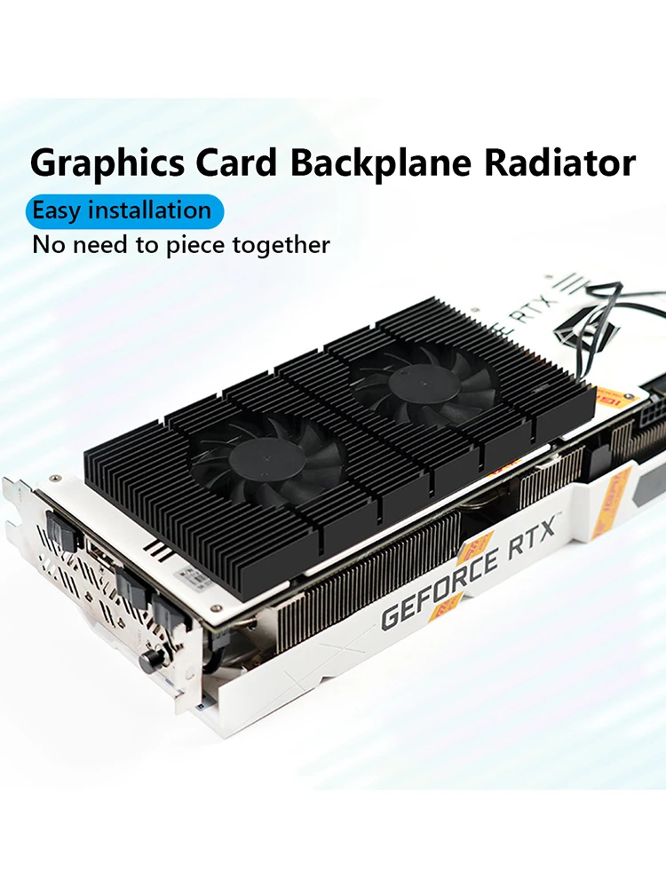 GPU Backplane Radiatore Scheda grafica Backplane Dissipatore di calore Lega di alluminio Memoria video VRAM Radiatore per RTX 3090 3080 3070